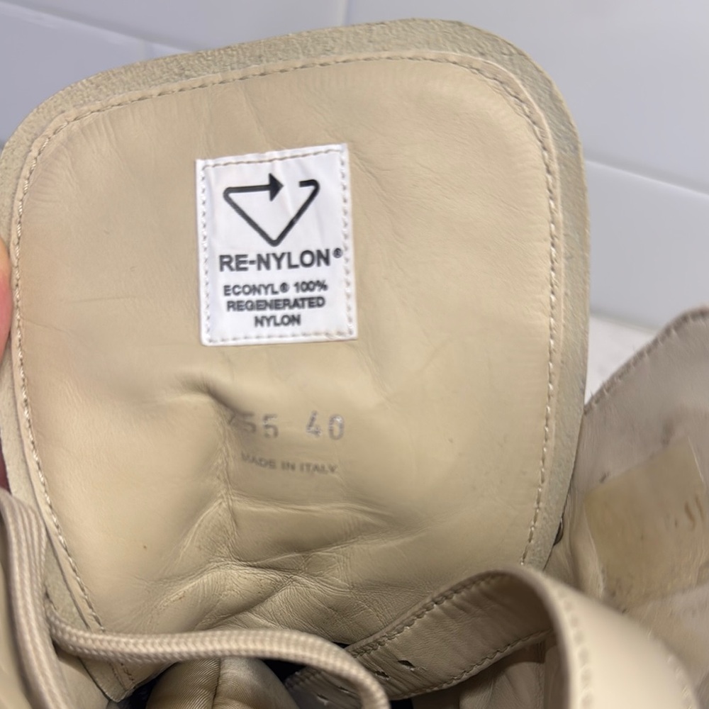Prada Tan Combat Moto Boots with Chunky Sole - Picture 2 of 13